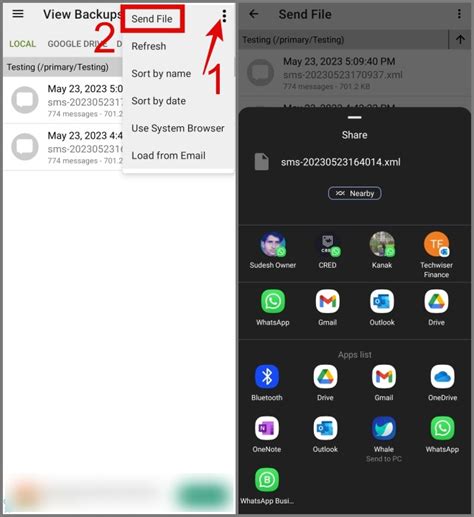 Export text messages from Android to iPhone