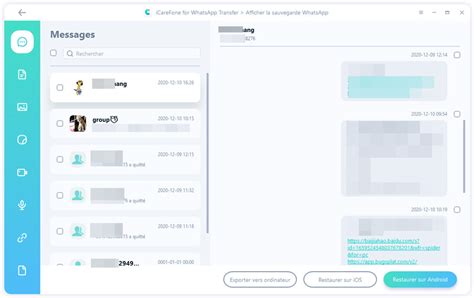 Exporter conversation WhatsApp ordinateur