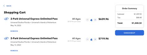 Express Pass Cost