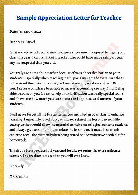 Express gratitude letter of recommendation