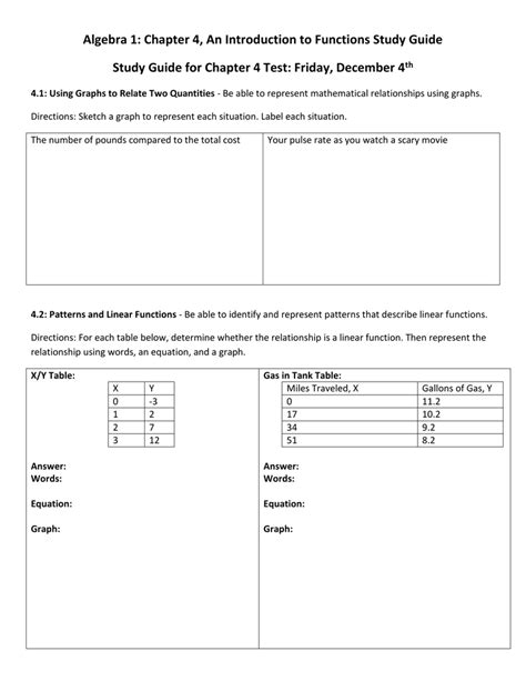 Extended Algebra 1 Functions Worksheet 4 Answers — db-excel.com