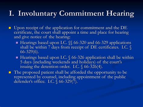 Extending the Commitment: Court Proceedings