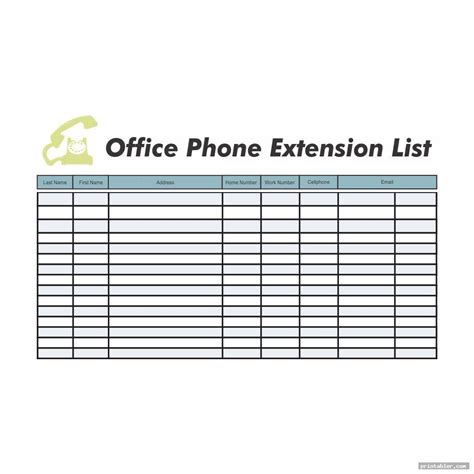 Extension List Template