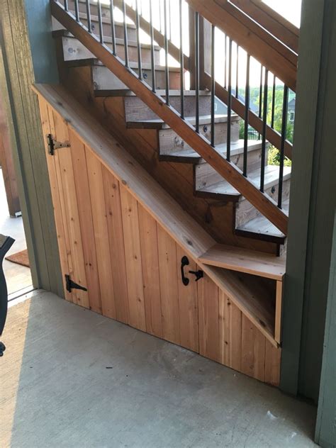 Maximizing Space: Exterior Under Stair Storage