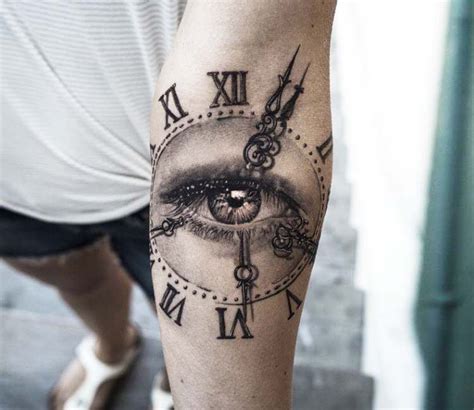 Eye And Clock Tattoo
