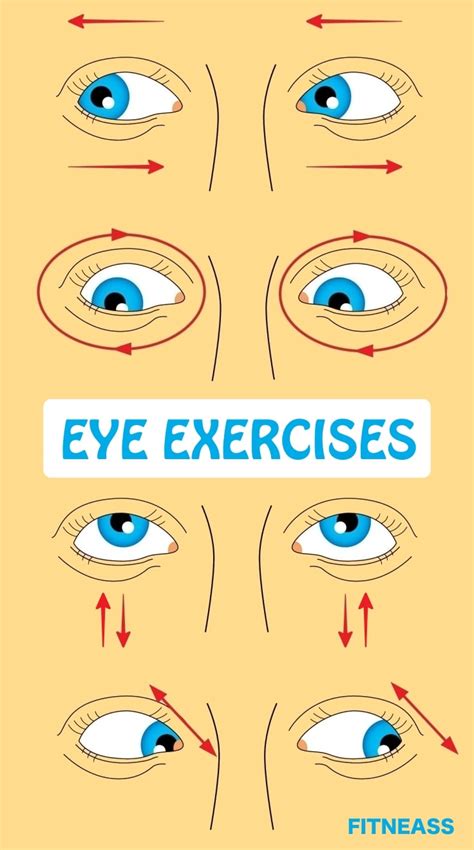 A simple eye workout to try. See other exercises in this article Eye