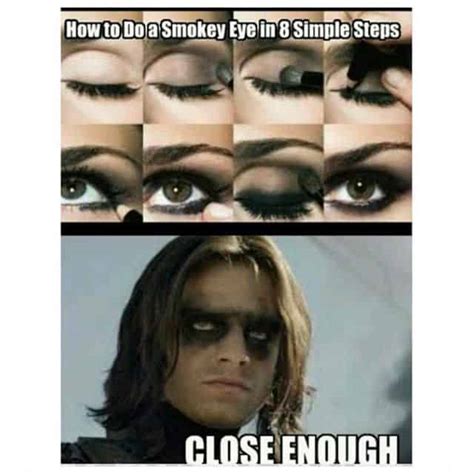Different types of eye makeup memes, like glitter overload and makeup fails