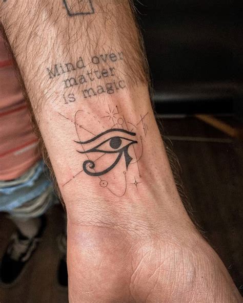 Eye of Horus tattoo, small tattoo, wrist tattoo Small