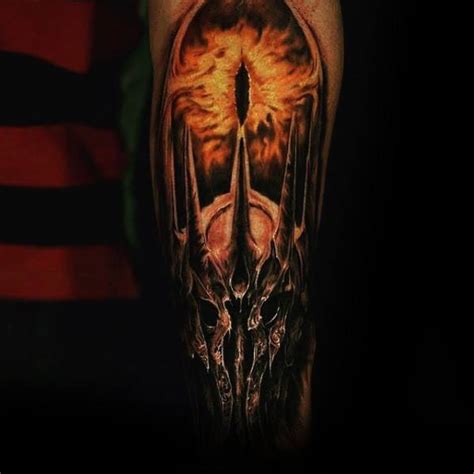 30 Eye Of Sauron Tattoo Designs For Men Lord Of The