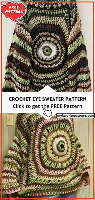 Eye Sweater Crochet Pattern