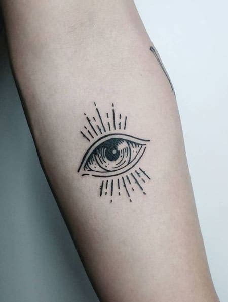 Eye Tattoo On Arm Simple