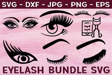 Download Eyelash Eye Bundle Commercial Use DXF Files