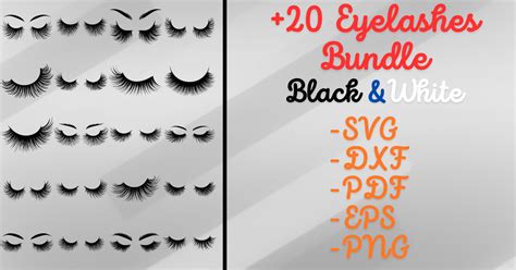 Download Eyelashes Bundle Files For Crafts