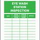 Eyewash Station Checklist Template
