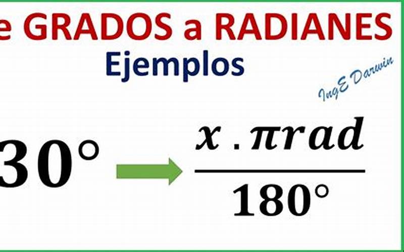 Fórmula De Conversión De Grados A Radianes