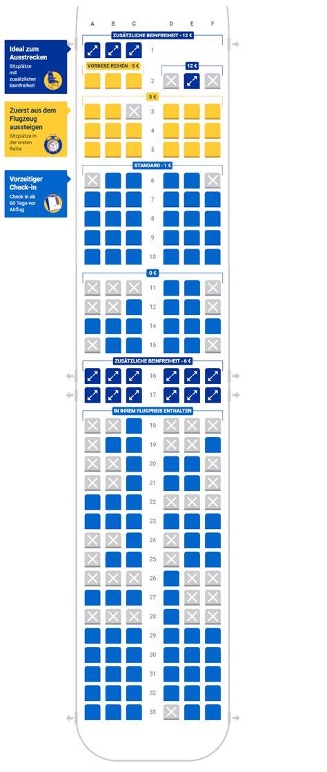 F Sitzplatz Flugzeug