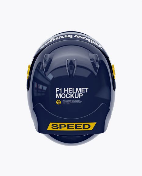 F1 Helmet Mockup Top View
