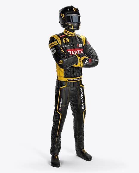 F1 Racing Kit Mockup Half Side View