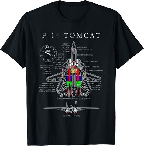 Top Gun-inspired F14 Tomcat T Shirt for Aviation Enthusiasts!