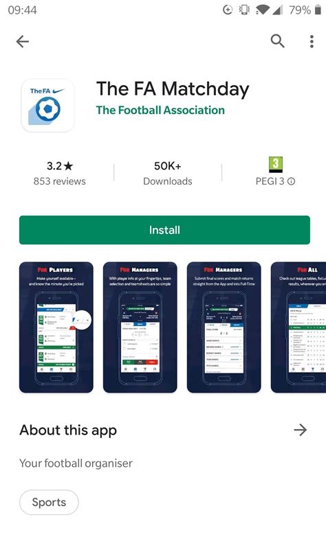 FA Matchday App Feedback