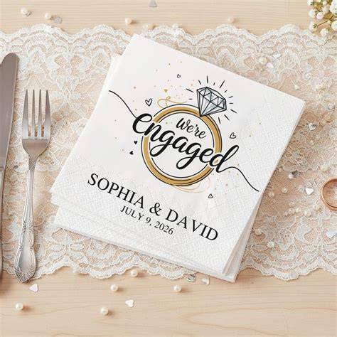 FAQ about Engagement Party Cocktail Napkins