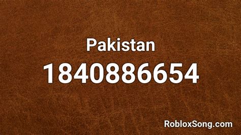 FOR PAKISTAN Roblox ID