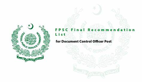 FPSC Recommendation List