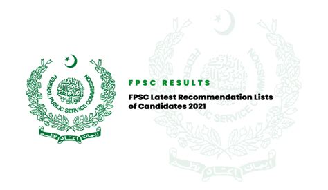 FPSC Recommendation List advantages