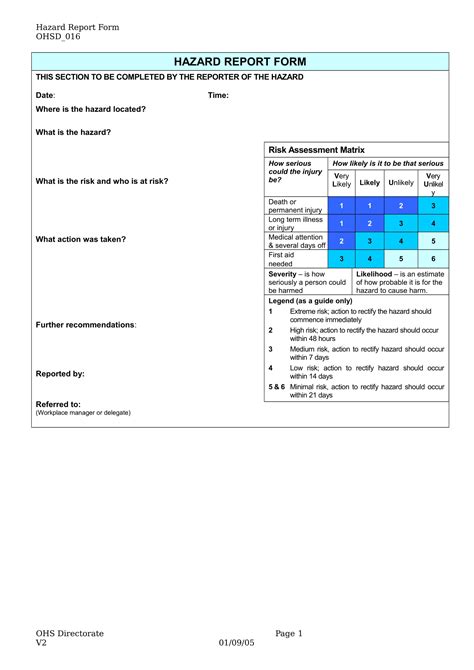 FREE 13+ Hazard Report Forms in MS Word | PDF