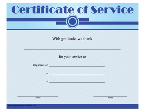 FREE 14+ Certificate of Service Templates in PDF | MS Word | AI | PSD