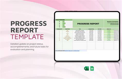FREE 15+ Sample Progress Report Templates in PDF | MS Word | Google