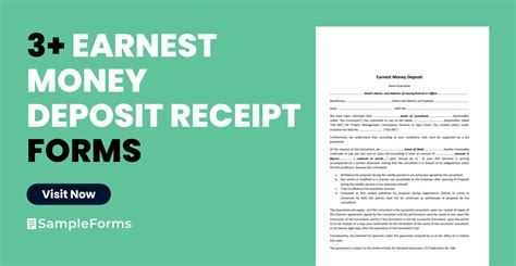 FREE 3+ Earnest Money Deposit Receipt Sample Forms in PDF | MS Word