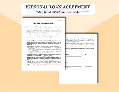 FREE 56+ Loan Agreement Forms in PDF | MS Word