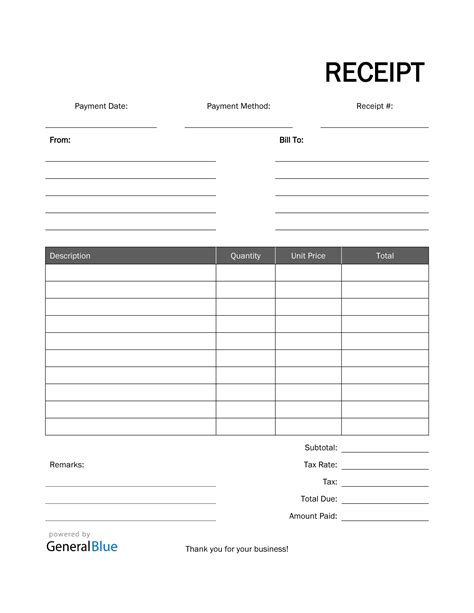 FREE 7+ Generic Receipt Forms in PDF