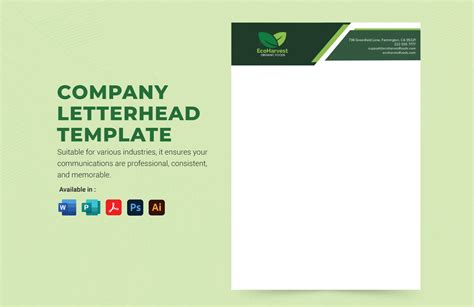 FREE 70+ Sample Company Letterhead Templates in Illustrator | InDesign | MS Word | Pages | PSD