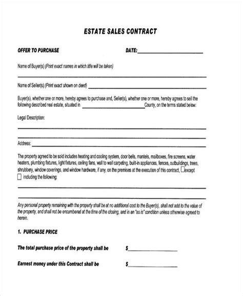 FREE 8+ Sample Sale Contract Forms in PDF | MS Word