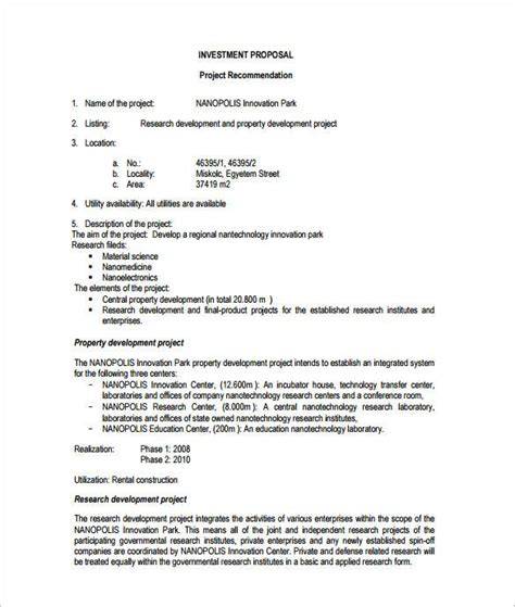 FREE 9+ Property Investment Proposal Samples and Templates in PDF | MS Word | Pages | Google Docs