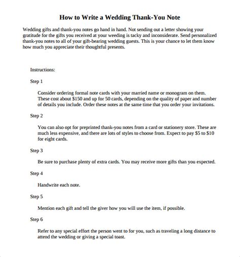 FREE 9+ Sample Wedding Thank You Note Templates in PSD | EPS | PDF