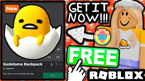 FREE ACCESSORY! HOW TO GET Gudetama Backpack! (Roblox 