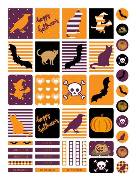 Free Printable Halloween Planner Stickers