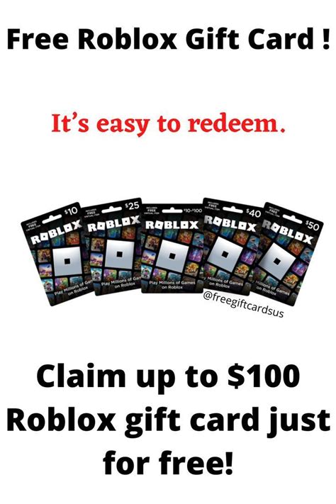 FREE Roblox Gift Card Generator, Giveaway, Redeem Code 