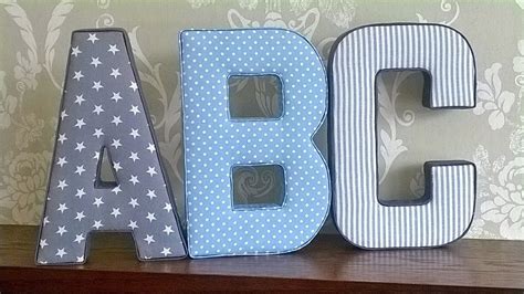 Fabric Covered Letters For Nursery