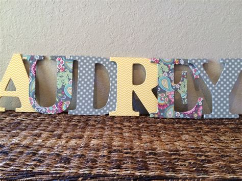 Fabric Covered Wooden Letters