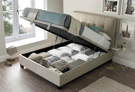 Fabric Ottoman Bed With Mattress