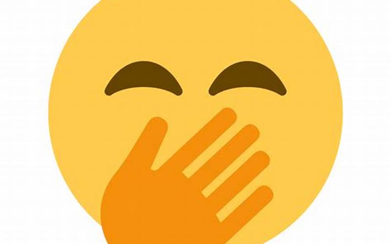 Face With Hand Over Mouth Emoji