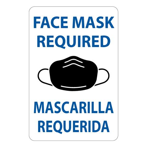Face Mask Required Sign In Spanish Printable