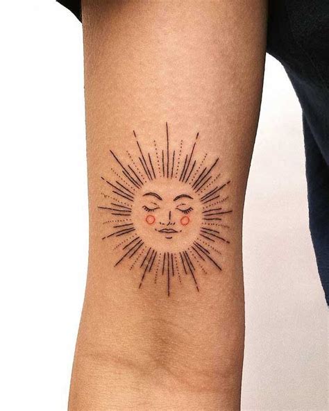 Face Sun Tattoo