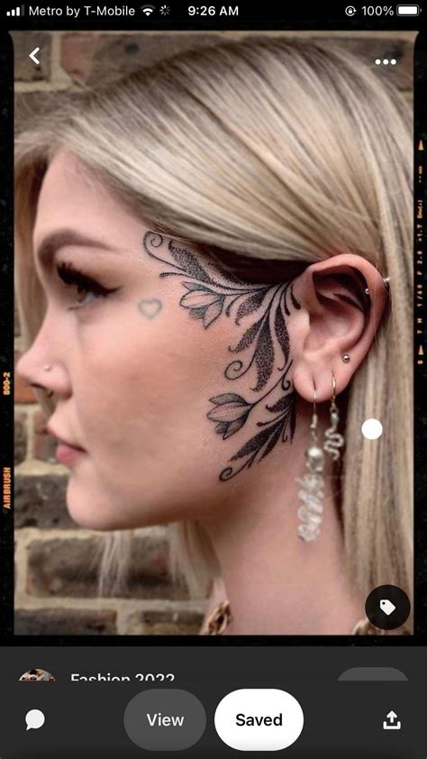 Face Tattoos Near Ear