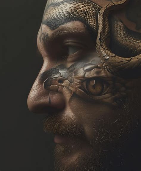 Face Tattoos Snake