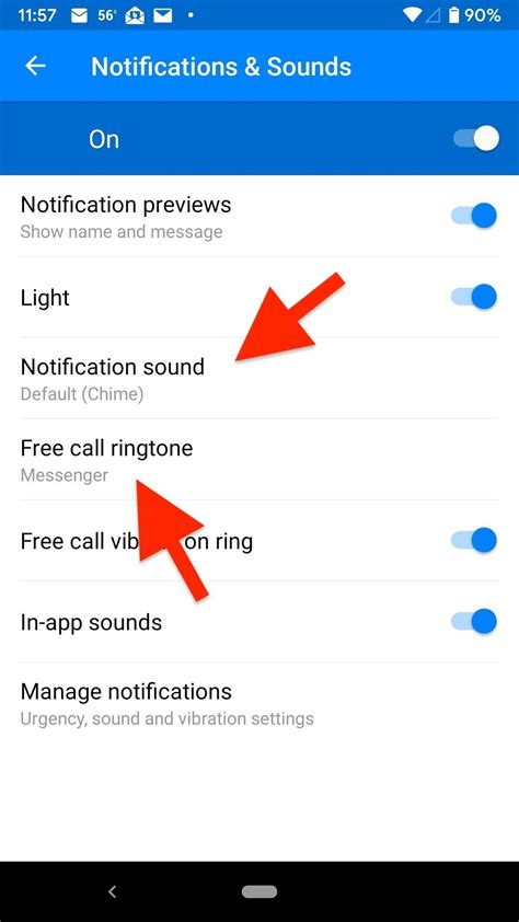 Facebook Notification Sound Options